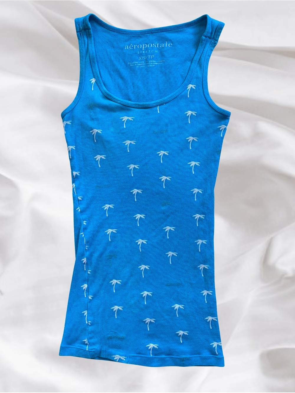 Blue Palm Tree Tank Top